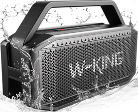 W-KING D9-1 back passive radiator enhances deep bass for outdoor listening.
