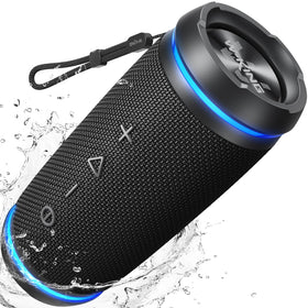 W-KING speaker front view showing grille and brand, clear audio presence