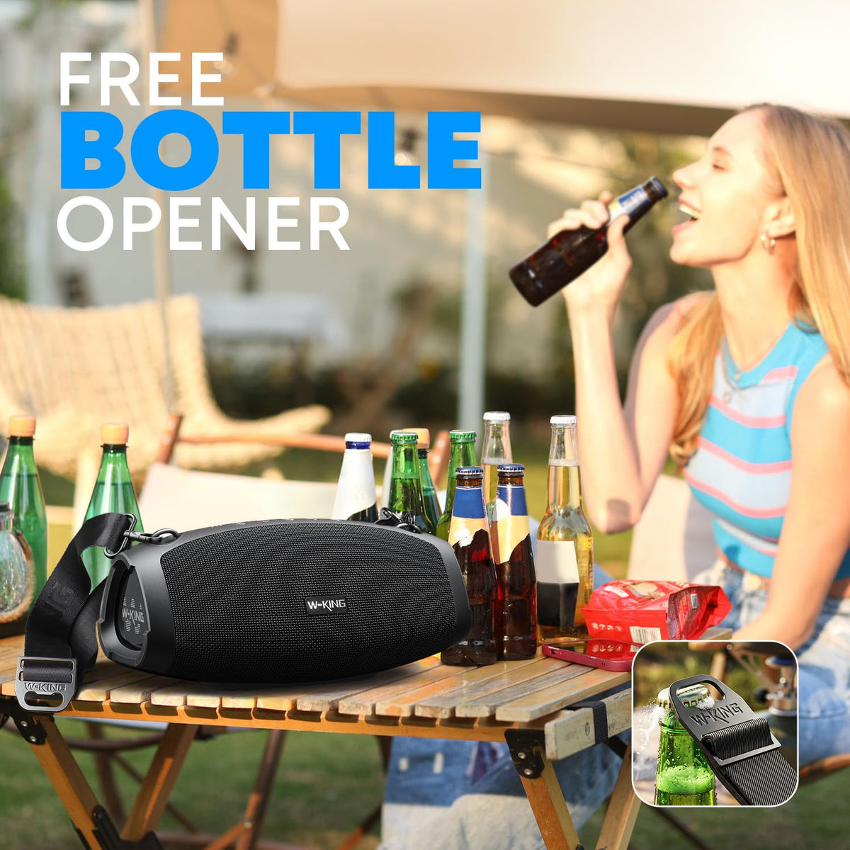 W-KING X10 IPX6 waterproof and floatable for beach use
