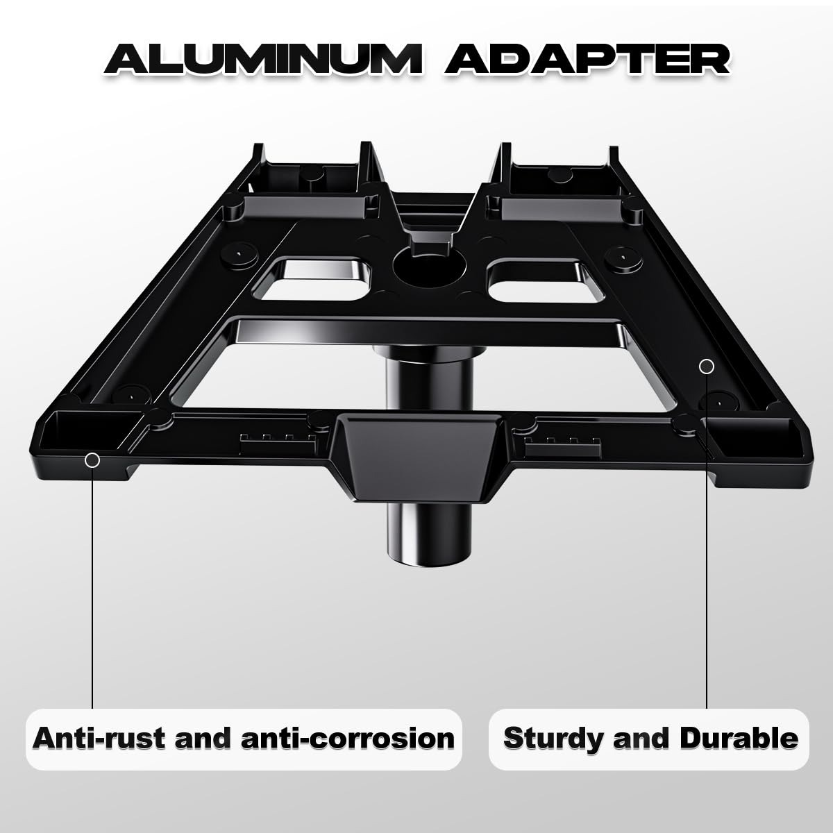 W-NECTOUN aluminum adapter close-up showing stronger metal construction for durable dish mounting