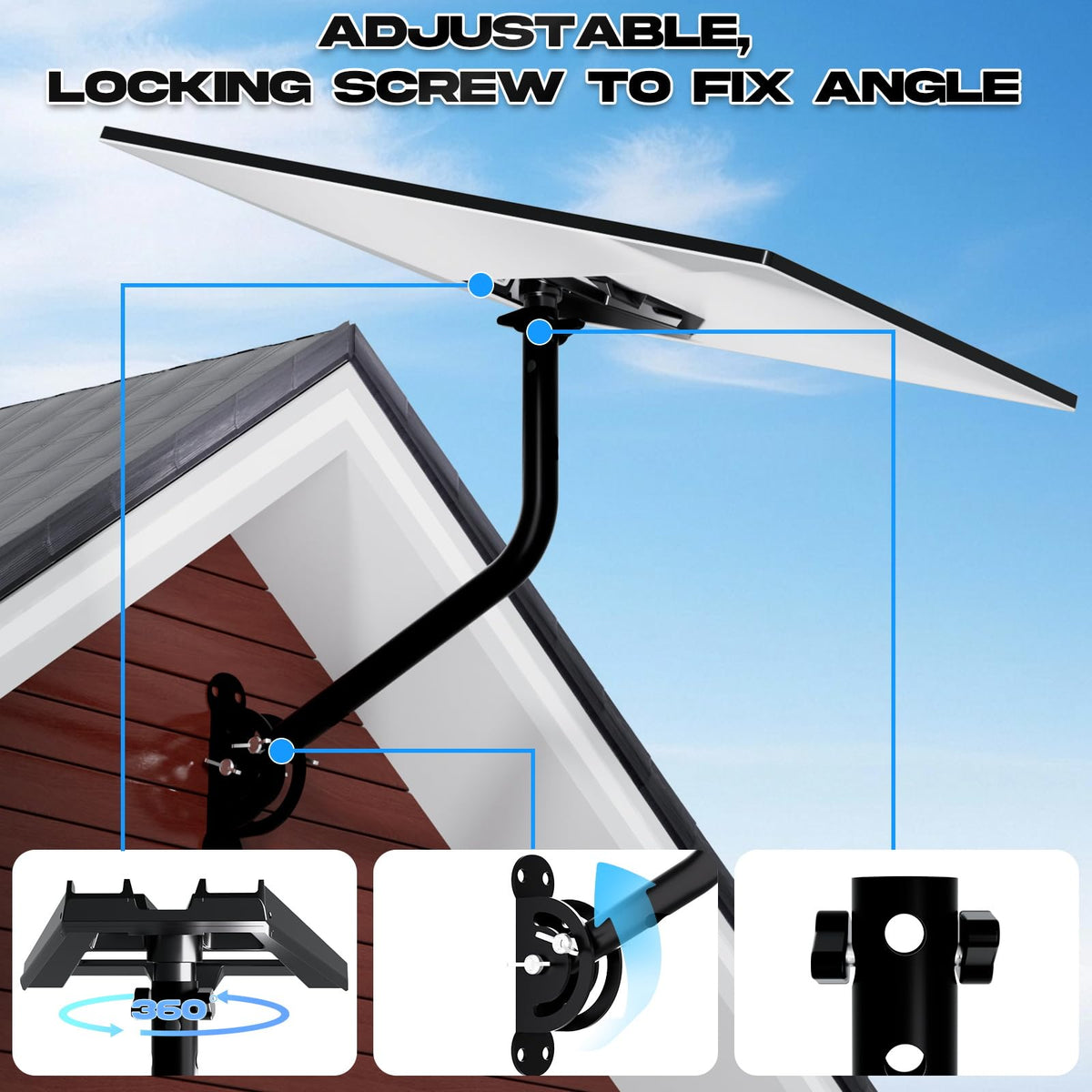 W-NECTOUN mounted on roof with Starlink dish showing weather-ready installation advantage
