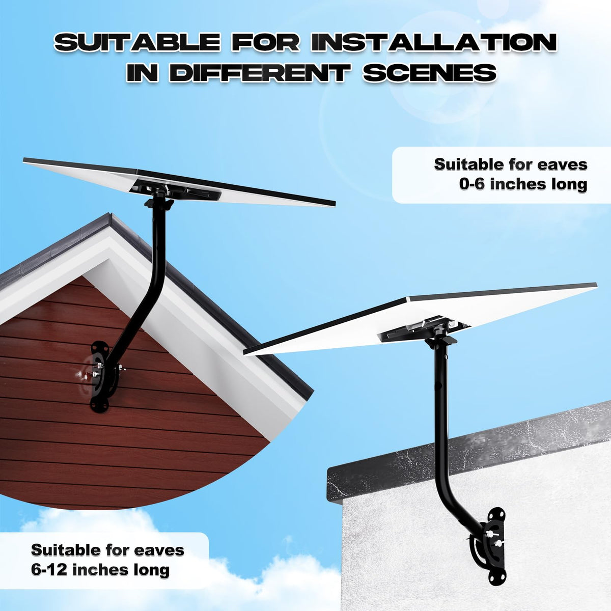 W-NECTOUN support tube positioned for eave install demonstrating secure fit and stability benefit