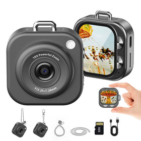W & O front view showing compact keychain camera and portability benefit