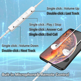 Wabklove remote microphone and volume control lets you manage playback easily.