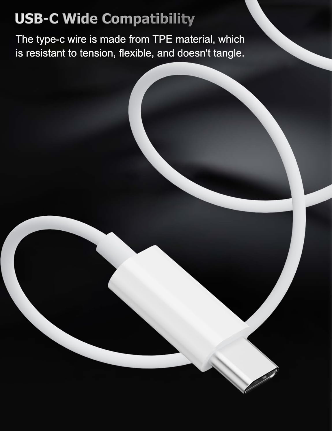 Wabklove USB-C earphones with built-in microphone for clear calls on the go.
