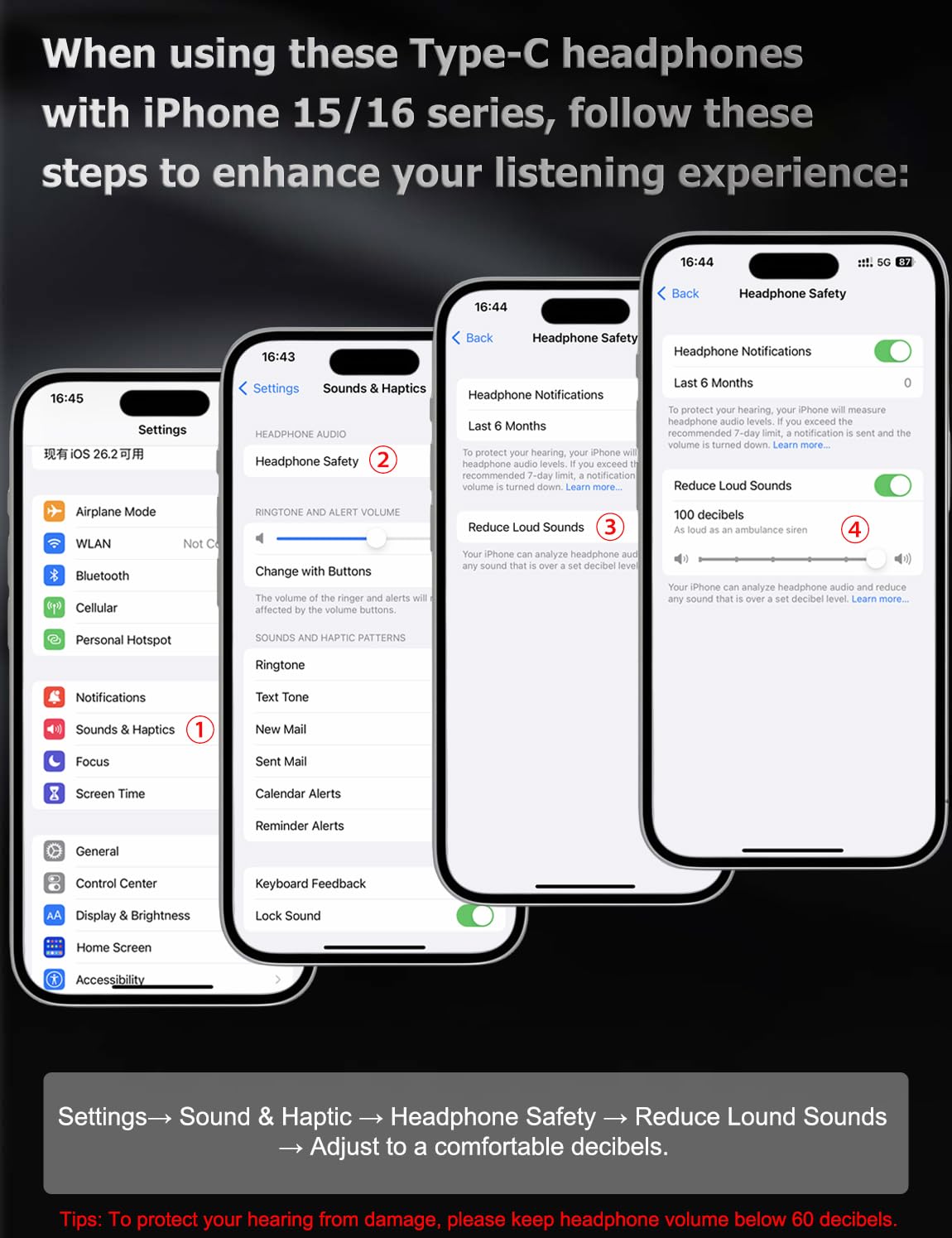Wabklove USB-C earphones compact and portable for commute or travel.