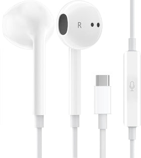 Wabklove USB-C earphones with ergonomic in-ear design for comfortable all-day listening.