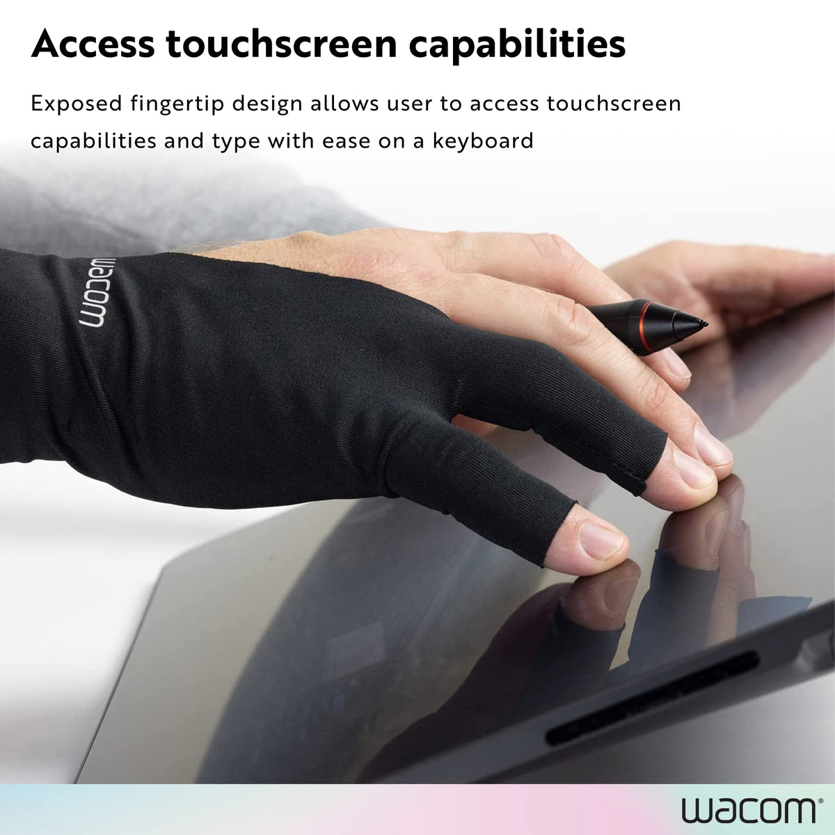 Wacom Drawing Glove offers breathable, stretchy fabric for long sessions.
