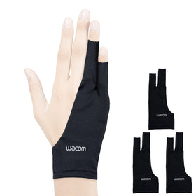 Wacom Drawing Glove with exposed fingertips enables precise touchscreen access.