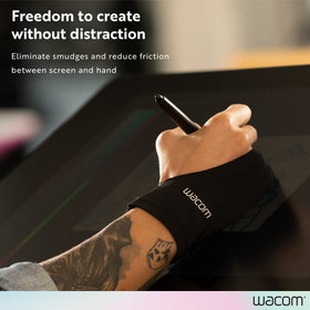 Wacom Drawing Glove glides smoothly with low friction to reduce fatigue.