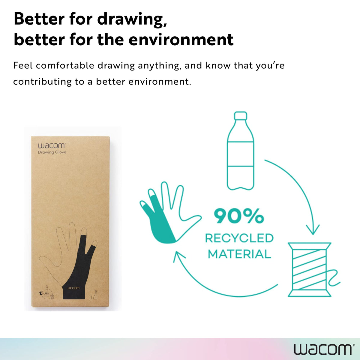Wacom Drawing Glove comes in a 3-pack for convenient replacements.