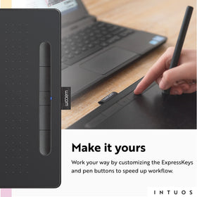 Wacom Intuos CTL6100WLK0 in-box contents with nibs and USB cable.