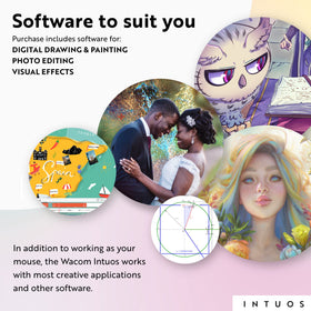 Wacom Intuos CTL6100WLK0 desktop setup for Mac or PC.