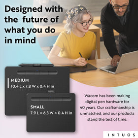 Wacom Intuos CTL6100WLK0 software bundle for drawing and editing.