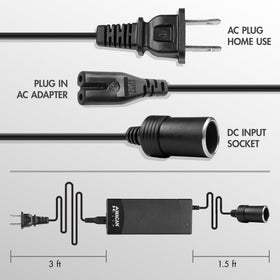 Wagan EL9904 wall outlet converter for easy plug-and-play setup.