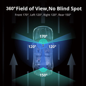 Wagoyo dash cam split-screen showing synchronized front and cabin views