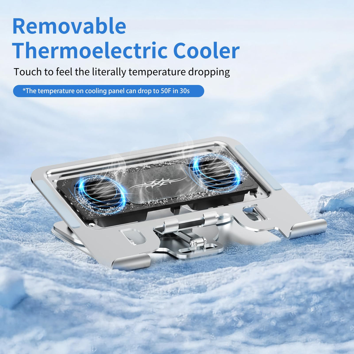 WAGOZZLE detached fan close-up illustrating targeted airflow benefit