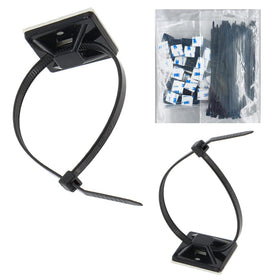 Close-up of Wahsure self-adhesive wire clip mount ready for secure outdoor cable management.