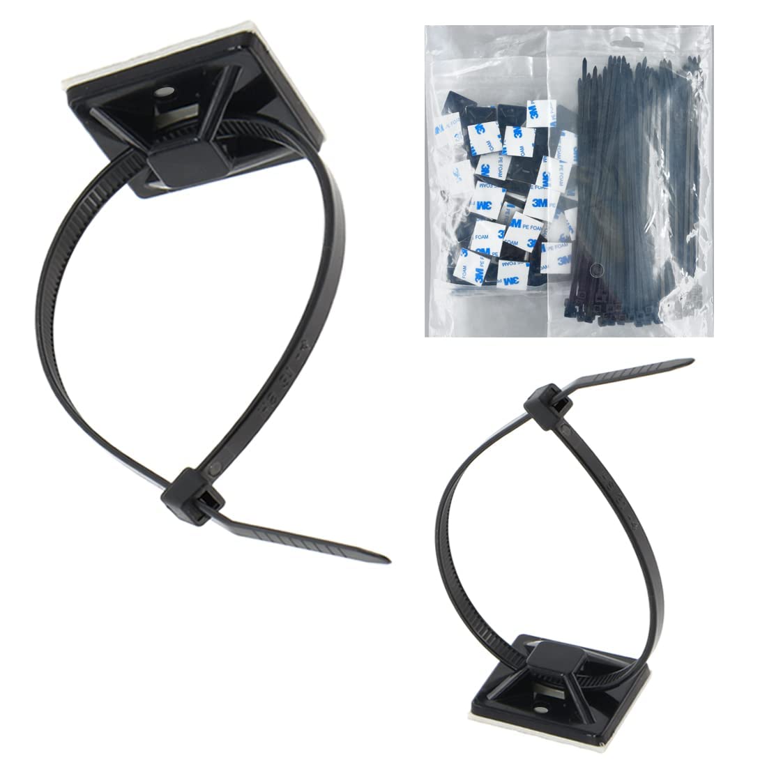 Wahsure wire clip mount with strong adhesive for tidy cabling.