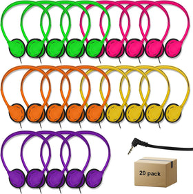 WAHUWAY 20-pack bulk headphones for classrooms offer reliable sound for group activities.