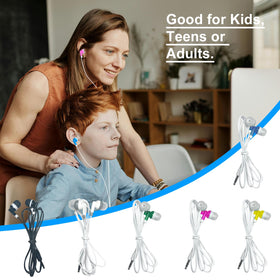 WAHUWAY earbuds 3-5mm stereo jack compatibility with most devices.