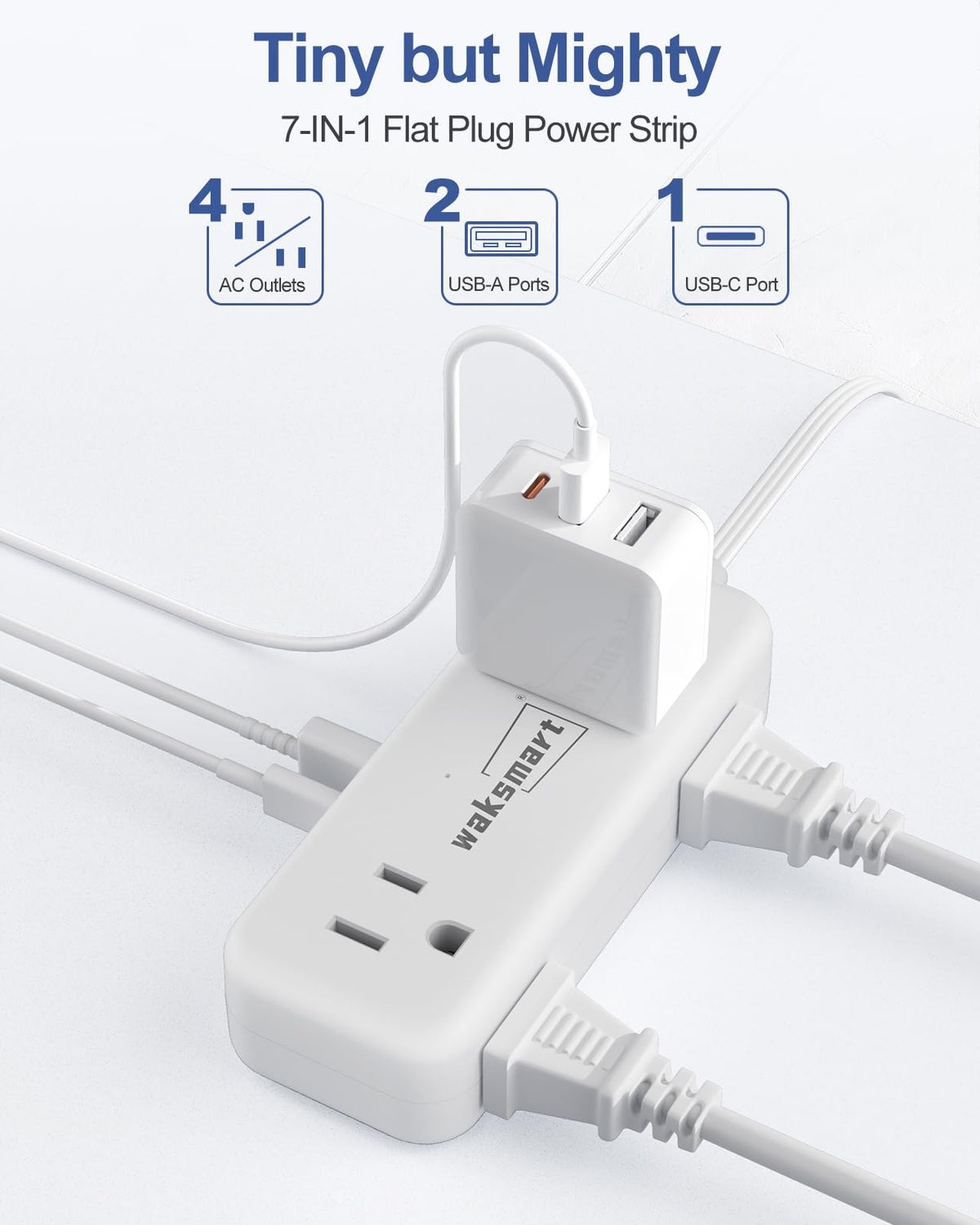 Waksmart PD20W USB-C PD and USB-A QC ports fast charge compatible