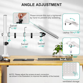 WALI arm articulation detail demonstrating smooth adjustable positions
