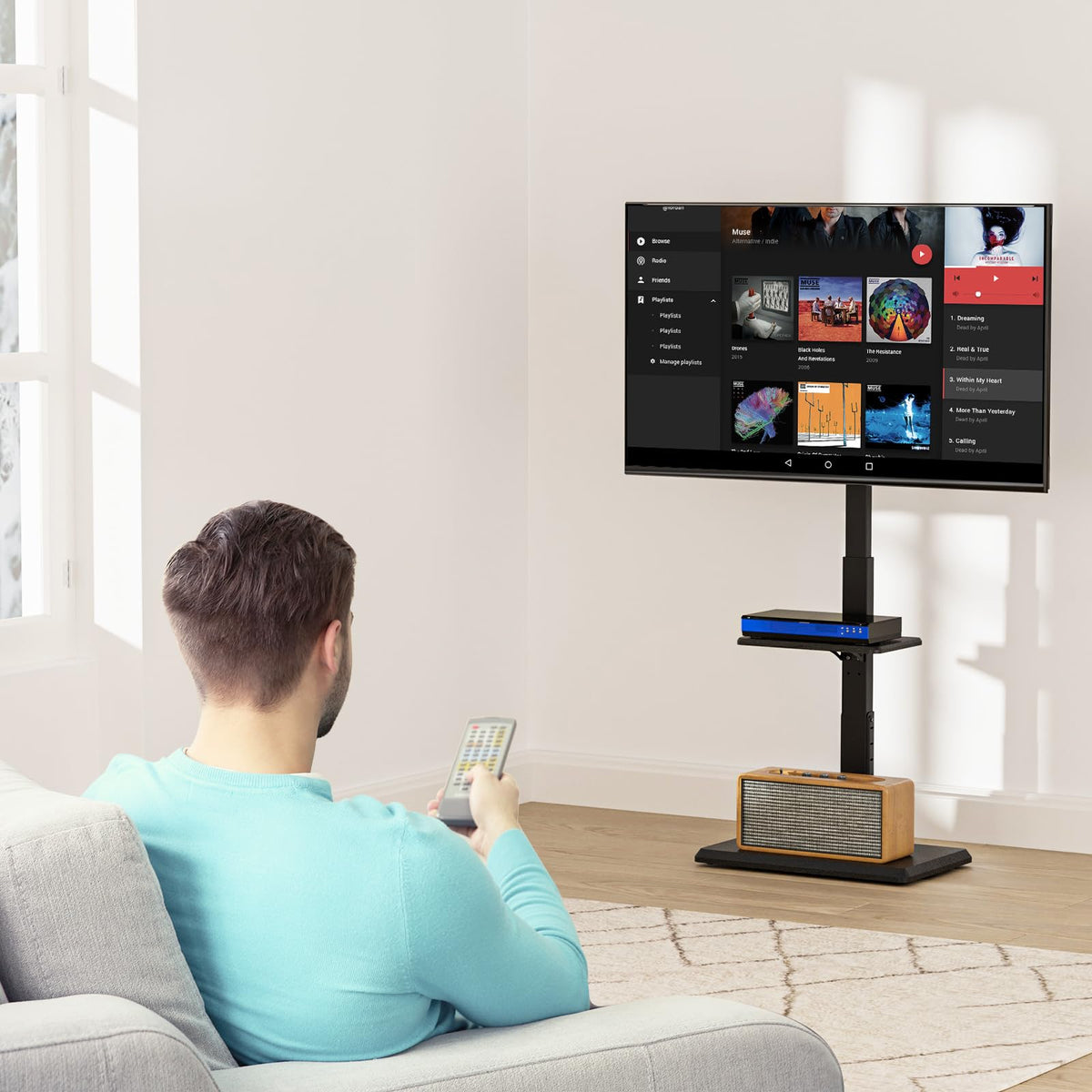 WALI back panel offers cord management and easy power access.