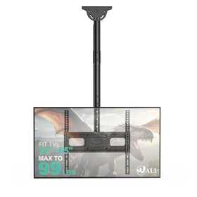 WALI ceiling mount front view showing sturdy steel frame and tidy profile for durable support