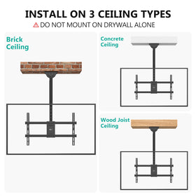 WALI mount suited for flat, sloped, or vaulted ceilings.