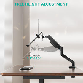 WALI clamp attached to desk edge showing tool-free installation benefit