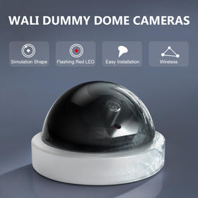 WALI dummy LED light image, flashing red light highlights security presence.
