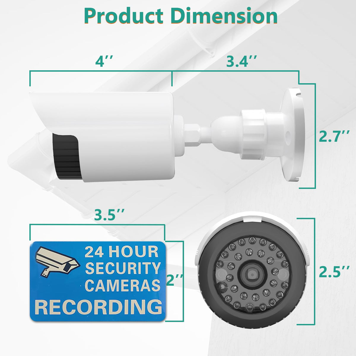 WALI dome mounted under eave illustrating outdoor deterrent placement