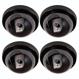 WALI dummy camera black front view with deterrent presence