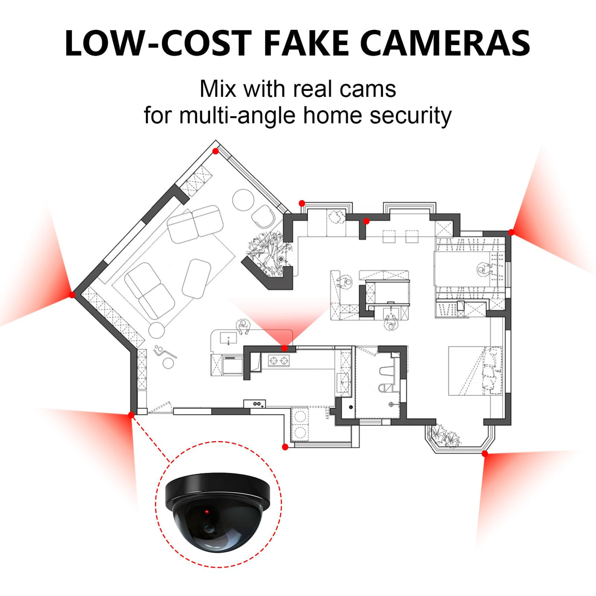 WALI dummy camera ceiling mount installation for quick setup