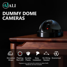 WALI dummy camera back view highlights easy wall or ceiling mounting.