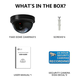 WALI two-pack dummy cameras offer cost-effective security perception for shops.