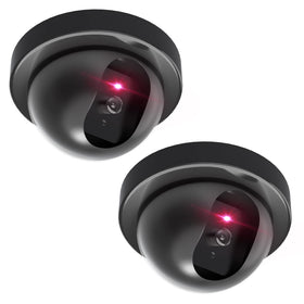 WALI dummy camera front view with red LED deterrent for home security.