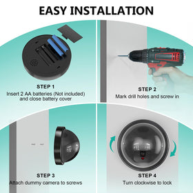 WALI dome camera mounted on a wall demonstrates simple installation.