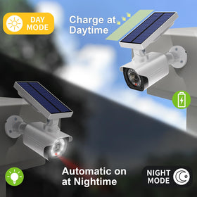 WALI floodlight activated on motion demonstrating bright 800-lumen illumination