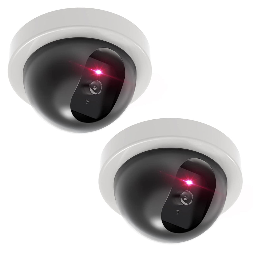 WALI dummy camera front view in white, realistic deterrent for storefronts.