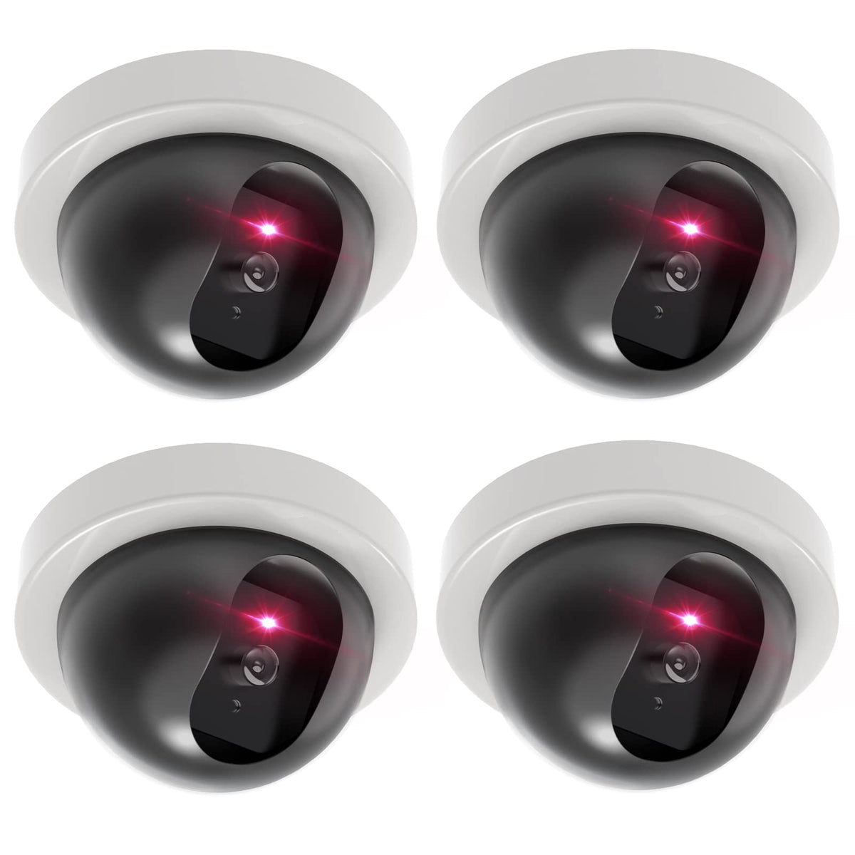 WALI dummy security camera white front view with realistic appearance.