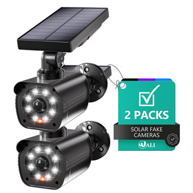 WALI dummy solar camera front view showing realistic dome and visible deterrent