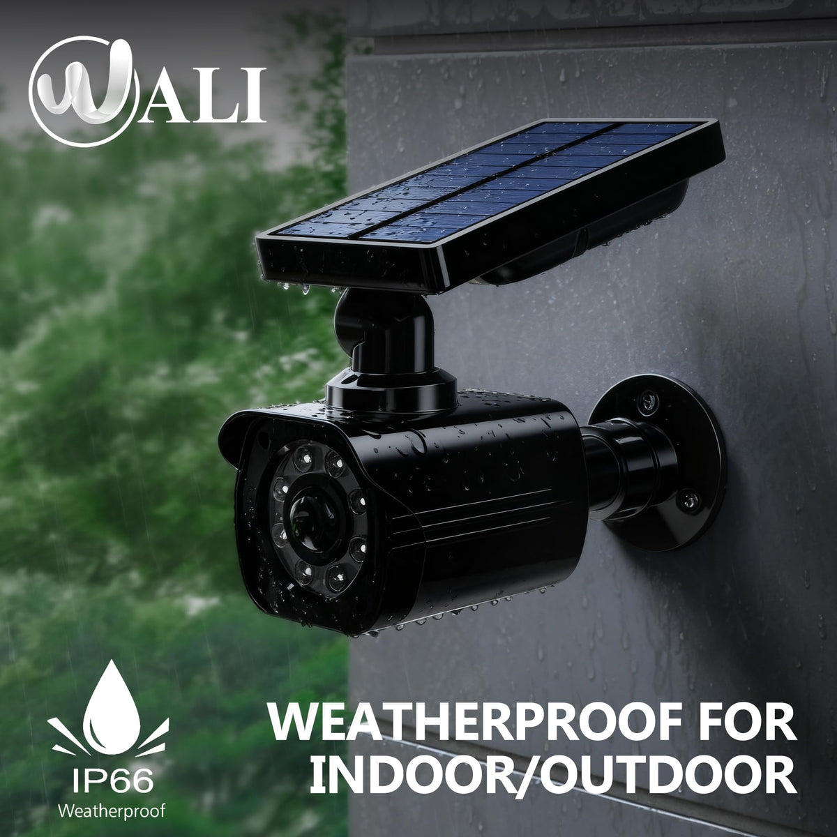 WALI mounted on a porch demonstrating simple no-wiring installation benefit