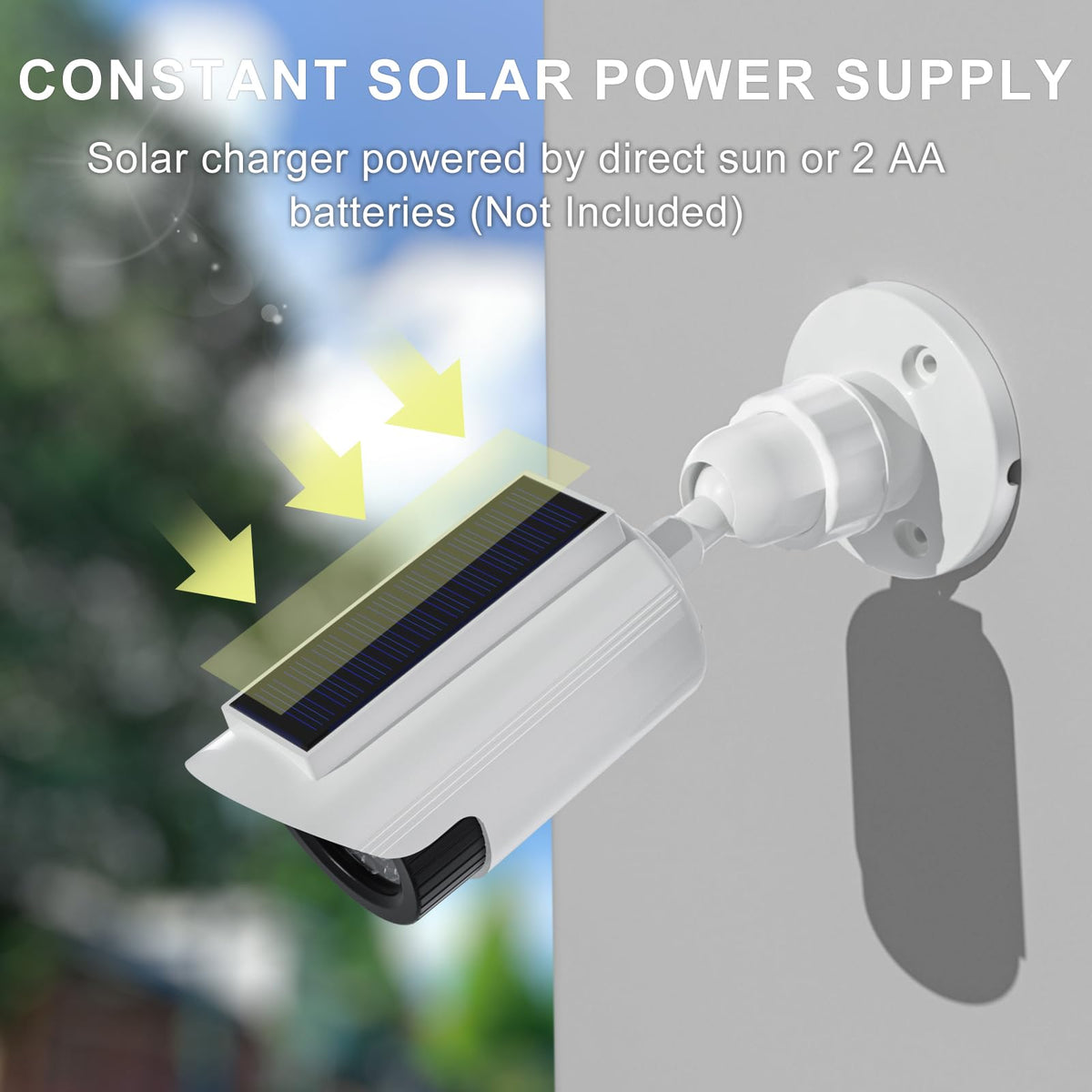 WALI flashing red LED at night simulating active surveillance presence