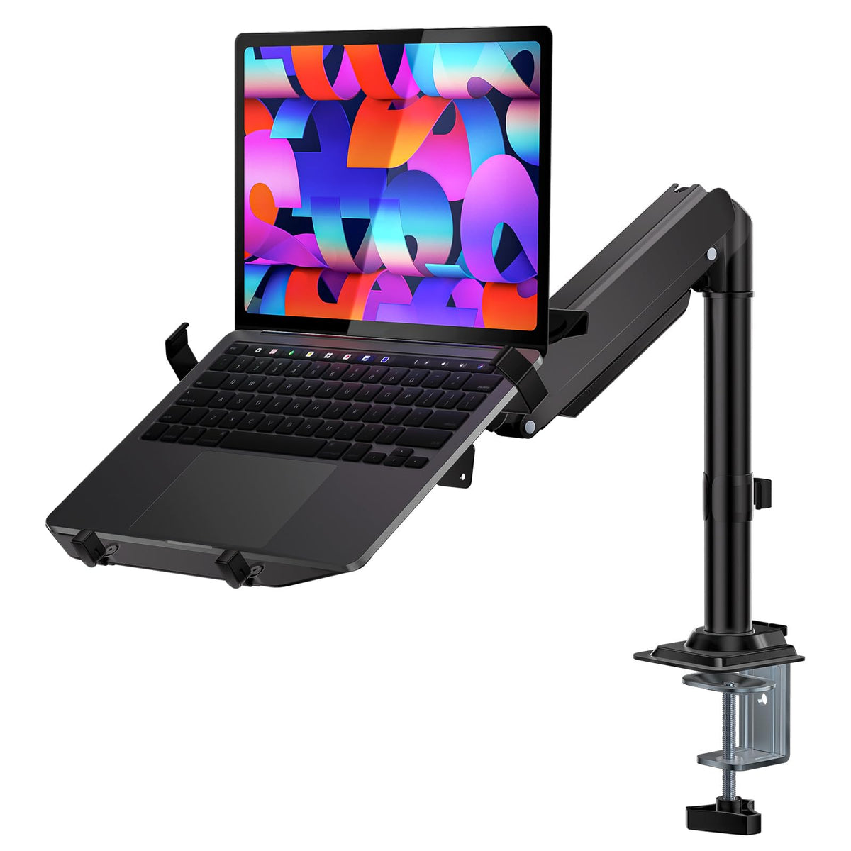 WALI front view mounted on desk showing clean workspace and improved ergonomics