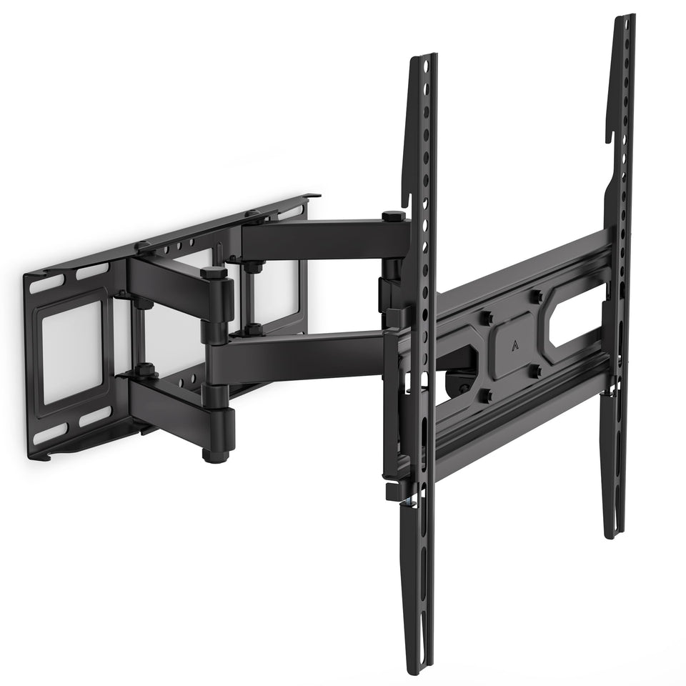 WALI full motion front view showing bracket installed and clean profile benefit