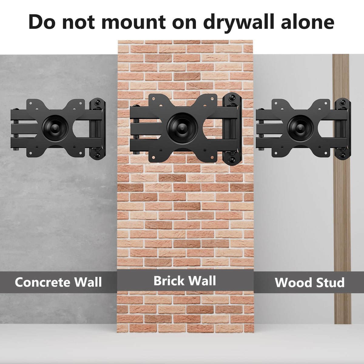 WALI full-motion TV mount fitting 13-32 inch displays for versatile viewing.