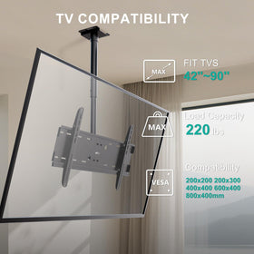 WALI heavy-duty steel construction supports large displays and easy installation
