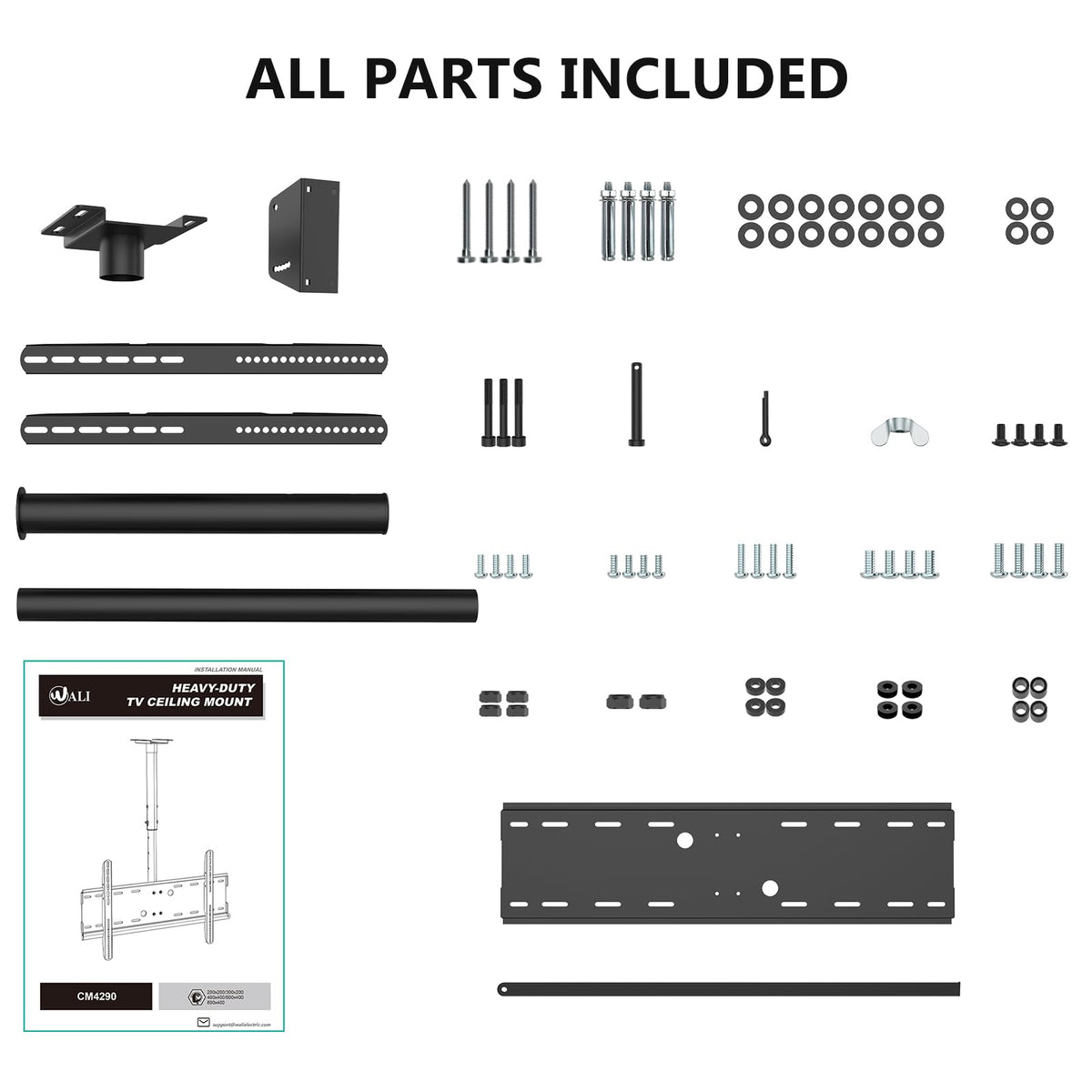 WALI includes mounting hardware and user manual for quick setup